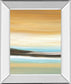 Horizons Il By Tesla - Mirror Framed Print Wall Art - Yellow