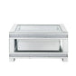 Noralie - Coffee Table With Open Compartment - Mirrored & Faux Diamonds