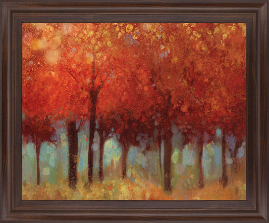 Crimson Canopy - 28" x 34" Framed Wall Art - Red
