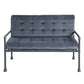 Brantley - Loveseat - Gray Velvet & Sandy Gray