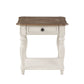 Florian - End Table - Oak & Antique White