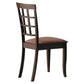 Cardiff - 18" Side Chair Set of 2) - Dark Brown Microfiber & Espresso
