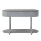 Yukino - Sofa Table - Gray High Gloss & Chrome