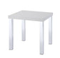 Harta - End Table - White High Gloss & Chrome