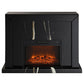 Drisana - Fireplace - Black Mirrored
