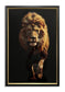 Majestic Mane - 24" x 36" Framed Wall Art - Brown - Light Brown