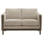 Islington - Fabric Upholstered Panel Arm Loveseat - Taupe