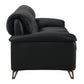 Eilene - Sofa - Black Top Grain Leather