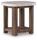 Dolan Creek - Square End Table - Beige / Brown