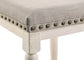 Tasnim - Counter Height Stool (Set of 2) - Tan Fabric & Antique White
