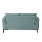 Mesut - Loveseat - Sage Green Top Grain Leather & Black