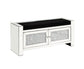 Noralie - 47" Bench With Storage - Mirrored & Faux Diamonds