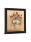 Burgundy Blossom Harmony - 28" x 34" Framed Wall Art - Beige