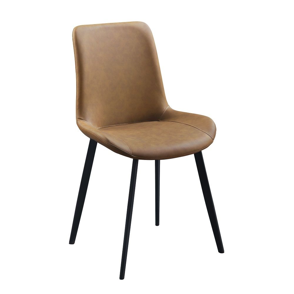 Abiram - Side Chair (Set of 2) - Brown Synthetic Leather