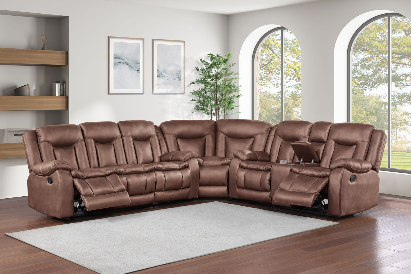 Morello - 3 Piece Manual Sofa/Loveseat/Wedge