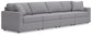Modmax - Straight Sectional - Granite