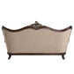 Ragnar - Sofa With 7 Pillows - Light Brown Linen & Cherry