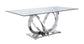 Finley - Dining Table - Clear Glass Top & Mirrored Silver
