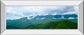 Misty Mountains Il By Kames Mcloughlin - Mirror Framed Print Wall Art - Blue