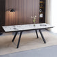 Damita - Ceramic Top Dining Table - White & Black