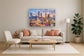 Tempered Glass With Foil - Atlanta Skyline - Light Blue