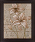 Cream Lily Trio - 28" x 34" Framed Wall Art - Beige