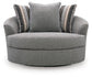 Creston Heights - Oversized Swivel Accent Chair - Smolder