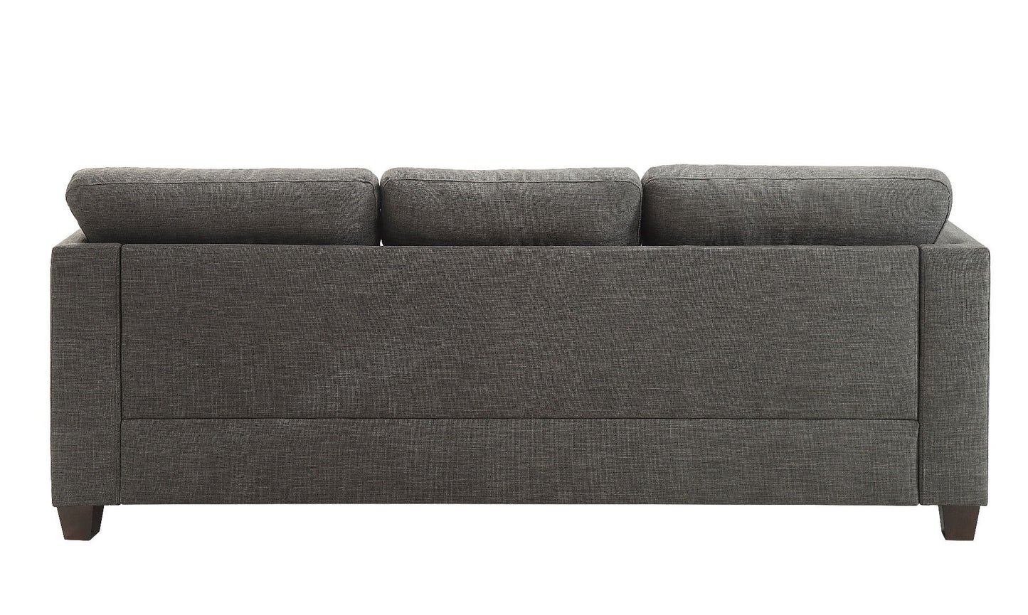 Laurissa - Sofa With 4 Pillows - Light Charcoal Linen