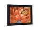 Amber Petal Radiance - 28" x 34" Framed Wall Art - Orange