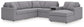 Modmax - U-Shaped Sectional - Granite