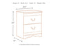 Anarasia - Two Drawer Night Stand - White