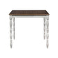 Bettina - Counter Height Table Set (5 Piece) - Beige Fabric, Antique White & Weathered Oak