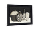 Monochrome Vessels - 28" x 34" Framed Wall Art - Dark Gray