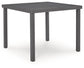 Rocky Creek - Square Dining Table With Umbrella Option - Gray