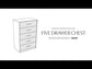 Finch - Five Drawer Chest - 46" Height - Black