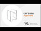 Shawburn - One Drawer Night Stand - Open Cubby - White / Black / Gray