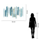 Temp Glass With Foil - Abstract Blue / White / Gold 2 - Blue