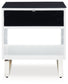 Gardoni - Rectangular End Table - White / Black