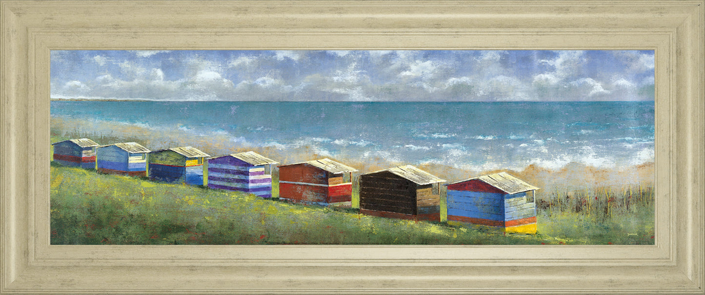 Northeast By Dominick - Framed Print Wall Art - Blue