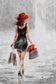 Framed Small - City Shopping I By Jolanta Kowalik - Gray