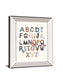 Alphabet A To Z By Becky Thorns - Mirror Framed Print Wall Art - White