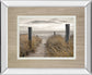 Beach Day By Frank, A. - Mirror Framed Print Wall Art - Dark Brown
