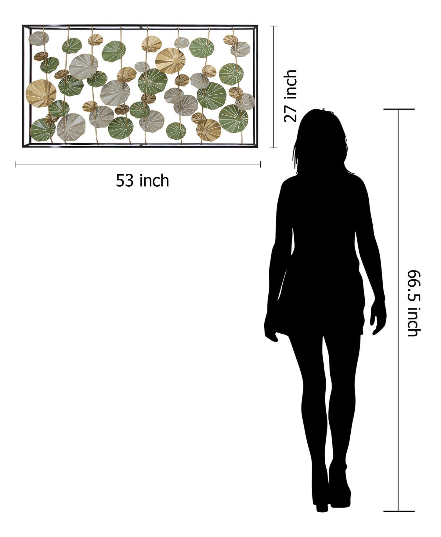 53x27 Metal Wall Decor - Green