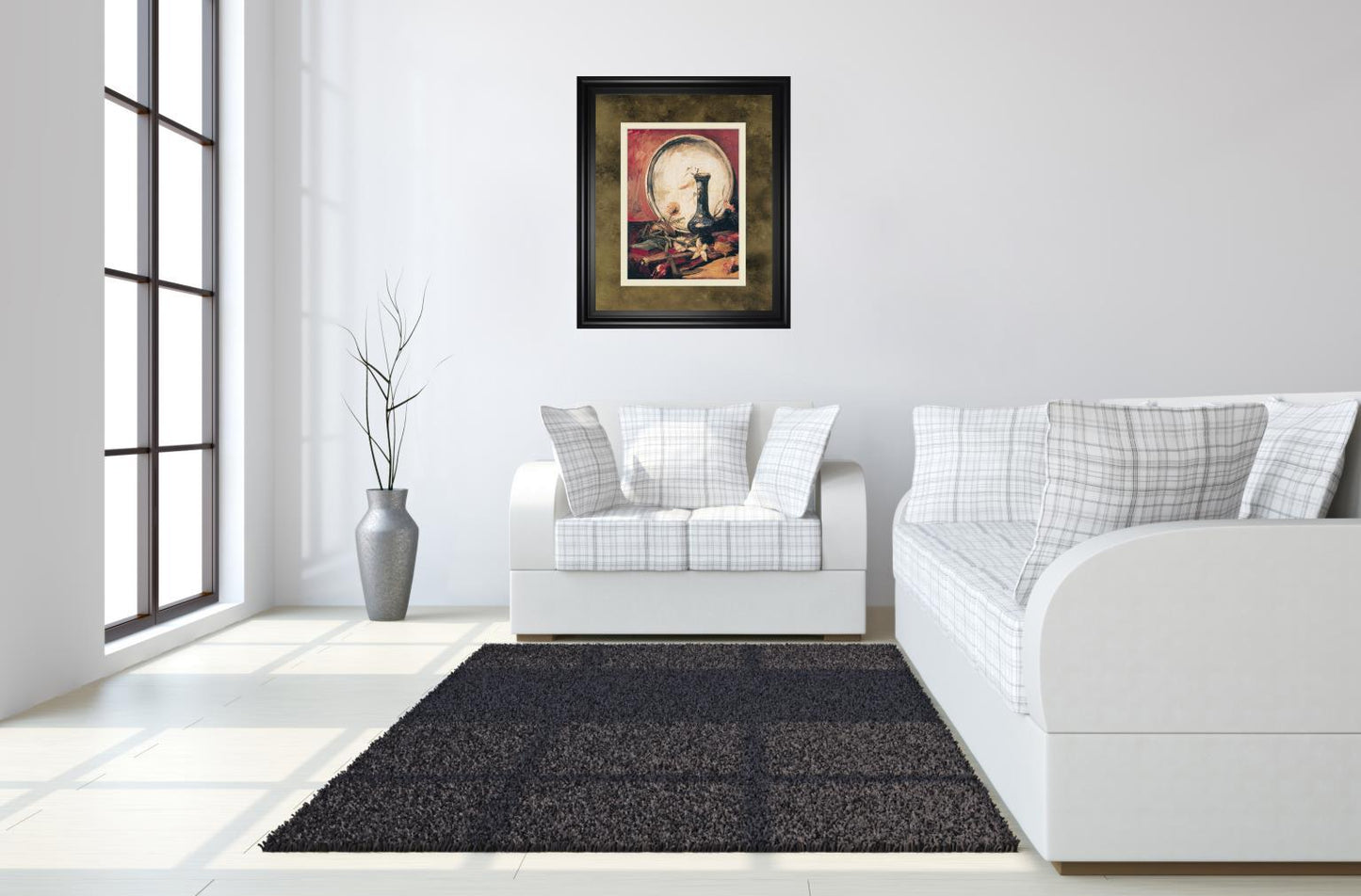 Still Life With Flowers By Vincent Van Gogh - Framed Print Wall Art - Red