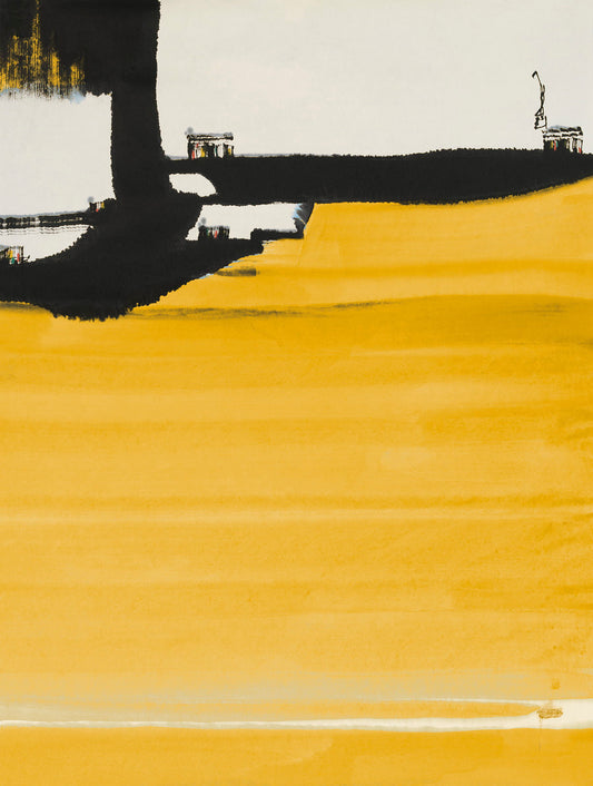 Framed Small - Yellow Abstract Vertical II By Urban Pearl Collection, Llc - Yellow