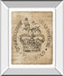 Vintage Seal IV V2 By Wild Apple Portfolio - Mirror Framed Print Wall Art - Beige