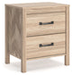 Battelle - Two Drawer Night Stand - Tan