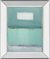 Azure 1 By Caroline Gold - Mirror Framed Print Wall Art - Blue