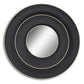 27x27 Metal Wall Mirror - Black