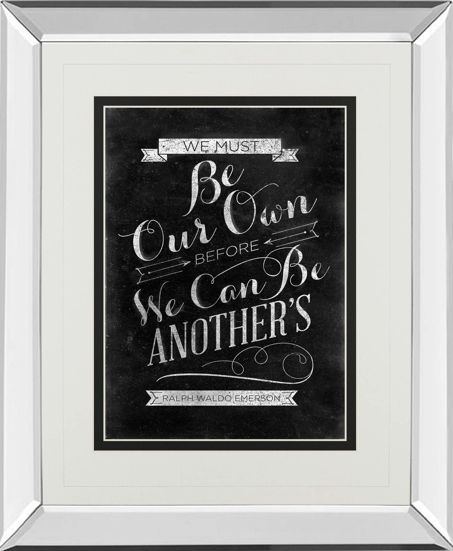 Be Our Own By Sd Graphic - Mirror Framed Print Wall Art - Black
